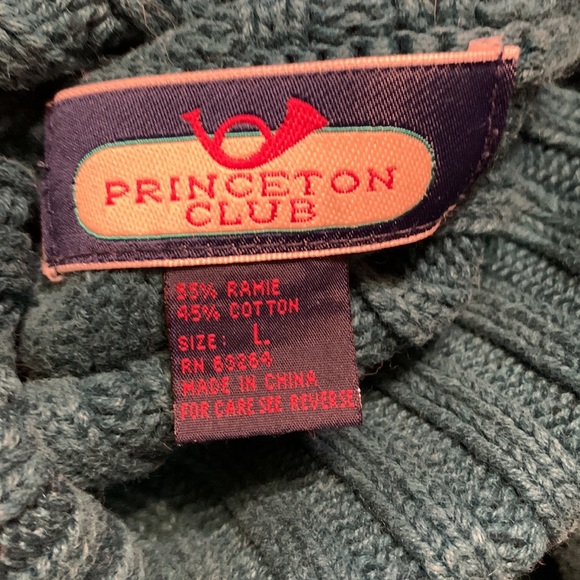 Vintage Princeton club sweater turtleneck size Large - Picture 5 of 8